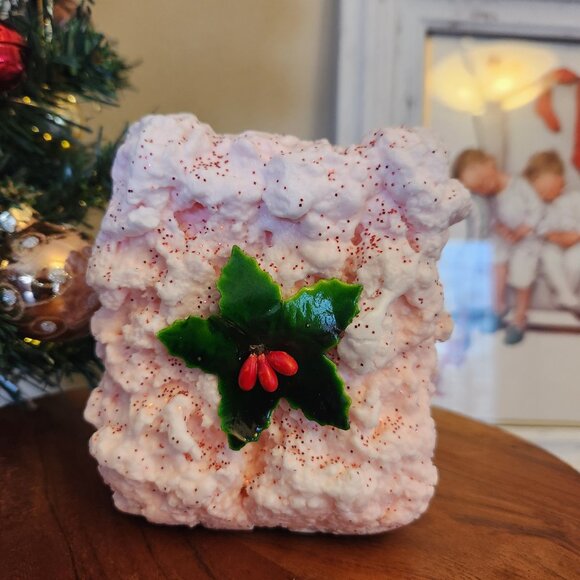 Vintage, Candle, Holiday, Square, Penn Wax Works, 4" x 4.5", Decor, Christmas - Picture 5 of 8